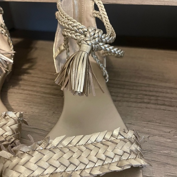 WHBM Gold Gladiator Style Sandals - Picture 8 of 11